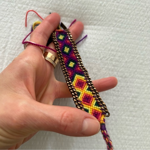 KIM & ZOZI Woven Friendship Bracelet Hippie Bling NEW - Picture 2 of 4